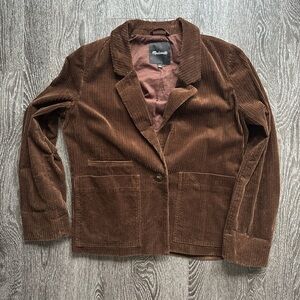 Madewell Rich Brown Corduroy Blazer